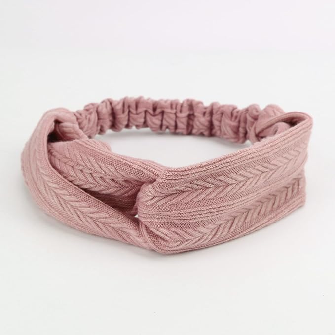 Elastic Knotted Headbands for Women Wheat Pattern Cloth Head Hair Bands for Women's Hair Non Slip Boho Wrap Twisted Hair Accessories