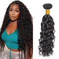 Bundles Human Hair Color 1B Kinky Curly Bundles Niegmeag Brazilian Virgin Remy Hair Single Bundle 12 Inch Double Weft Soft and Silky Natural Black Curly Bundle Hair Weave