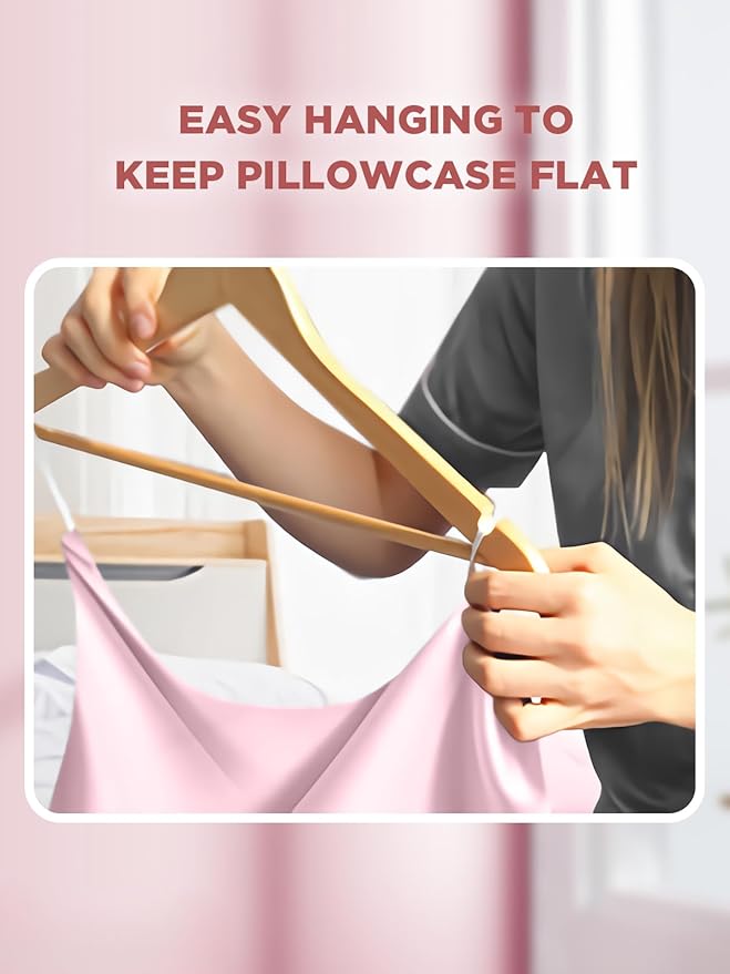 Mulberry Silk Pillowcase for Hair and Skin, SGMSILK 22 Momme Natural Silk Pillow Cases with Zipper, 6A Soft and Smooth Single Sided Pure Silk Pillow Cover (Soft Pink, King 20"x36")