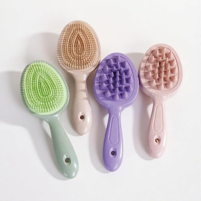 Green Double-sided Hair Brush, Portable Massage Comb