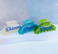 Personalized Name Hair Claw, Bridal Rhinestone Claw Clips (Glitter Blue Claw), Custom Cute Hair Clips