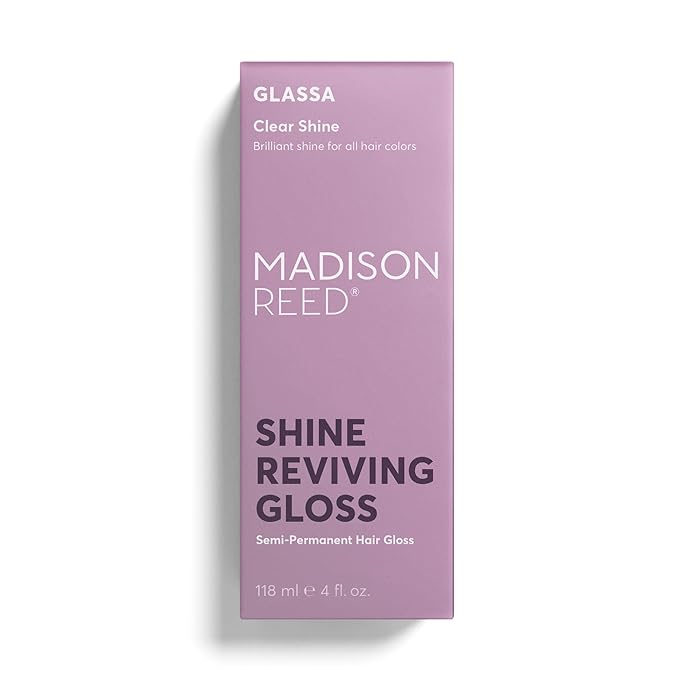 Madison Reed Color Reviving Gloss, Glassa - Clear, Semi-Permanent Hair Gloss, Enhances Hair Color & Corrects Tone, Adds Brilliant Shine, Keratin & Argan Oil, 4 Fl Oz (118 mL)