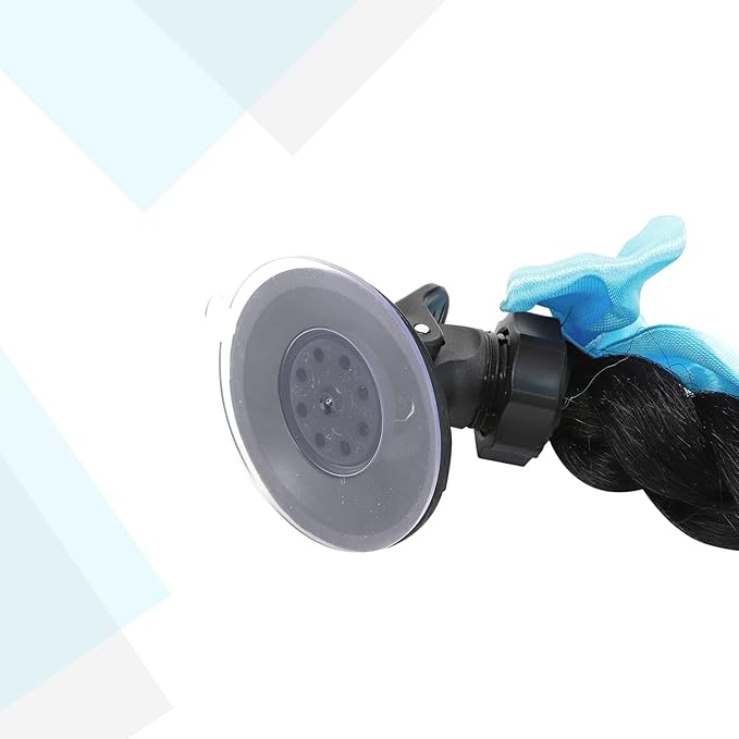 SEGO 1PCS/2PCS Helmet Pigtail Braids with Detachable Suction Cup Bowknot Ponytail Hair Many Colors (Helmet not Included)