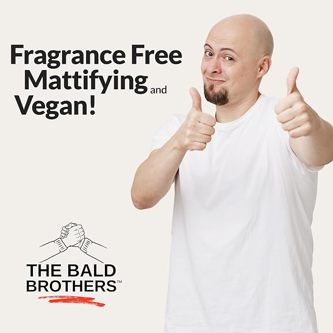 Bald Brothers Daily Bald Head Care with Apricot Seed Oil | Mattifying, vegan, no grease | Bald Boss everyday Face & Head Moisturizer | No Fragrance