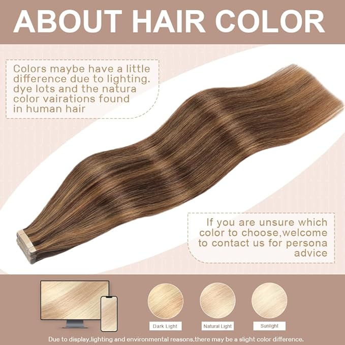 Tape in Hair Extensions Human Hair,14 Inch Human Hair Tape in Extensions 20Pcs Tape Ins Human Hair Extensions for Women Seamless Tape in Hair Extensions Real Human Hair