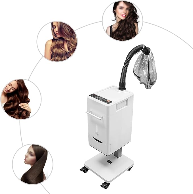 500W Multifunctional Anion Hair Dyeing Machine,110V Nano Hair Steamer/Hair Oil Machine Stand Up Base Equipment Vertical Nano Steamer Salon Spa (500W)
