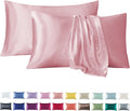 Tyfitb Satin Pillowcase for Hair and Skin, Coral Pillowcases Set of 2, Cooling Pillow Cases Standard Size(20×26 Inches), Soft Luxury Satin Pillowcase with Envelope Closure