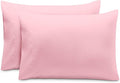 Bare Home Microfiber Pillow Cases - Toddler Size Set of 2 Cooling Pillowcases Double Brushed Light Pink Pack Easy Care (Toddler Pillowcase 2, Light Pink)