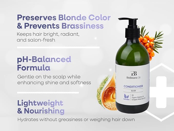 Bio Botanic Oil Magic Conditioner for Blonde & Bleached Hair | Deep Hydration & Color Protection | Enriched with Organic Wheat Germ & Obliphica Oil | SLS-Free, Paraben-Free, pH-Balanced | 500ml