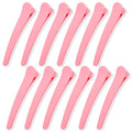 12 Pcs Pink Hair Clips for Styling Sectioning, YISSION 4.7 Inch Large Alligator Hair Clips Hair Barrettes No Crease Duck Billed Hair Clip, Hair Styling Accessories for Women Girls