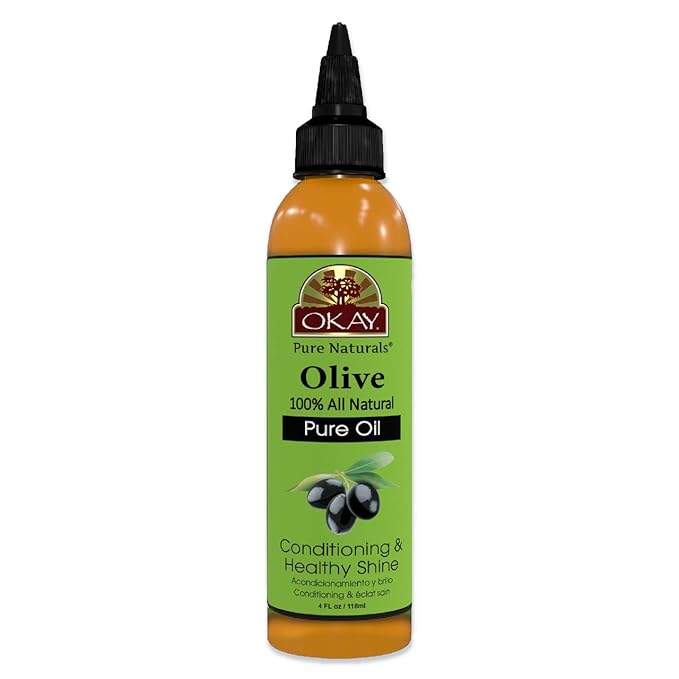 OKAY 100% Pure Natural Olive Oil for Skin & Hair - Cold Pressed Olive Oil for Skin Care, After Shower Body Moisturizer for Women & Men, Use for Massage, Hair Health - 4 Fl Oz (Pack of 1)