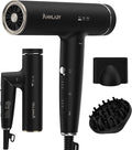 Foldable Hair Dryer with Diffuser, 110,000 RPM Professional High Speed Blow Dryer with Plasma Ion, 6.5Ft ALCI Cord, Concentrator & Diffuser for Men and Women, Lightweight for Travel/Home