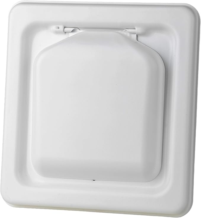 NO-PEST VENT MetalGuard, Dual Door Dryer Vent Cover Outdoor 4 Inch, Powder-Coated Heavy Duty Steel, Pest Proof, Rust Resistant, Safe & Efficient Vent Cap (White, STEEL 4" W/O Duct Tube)