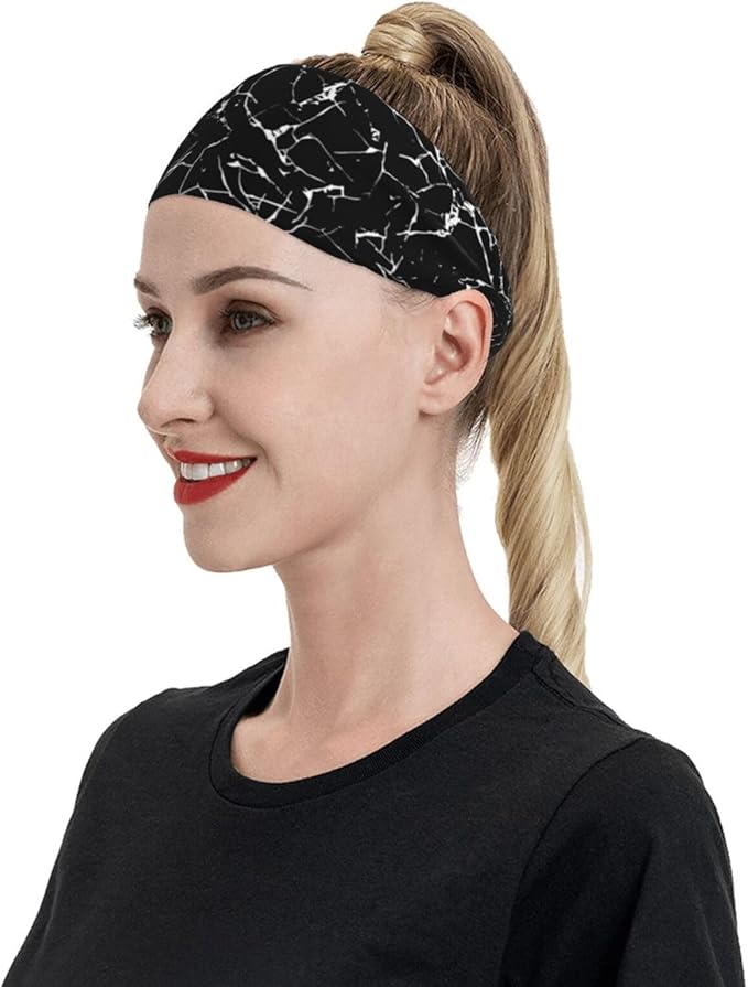 Sports Sweatband for Men and Women, Sweat-Absorbing Headbands for Moisture Wicking, Suitable for Fitness Running Cycling Hiking Yoga Football Exercise