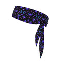 Boys Girls Sports Sweatbands, Boho Style Long Hair Band for Running Travel Spa, Lovely Trippy Purple Goth Moon Crystals Black Sky Headdress Hair Decor