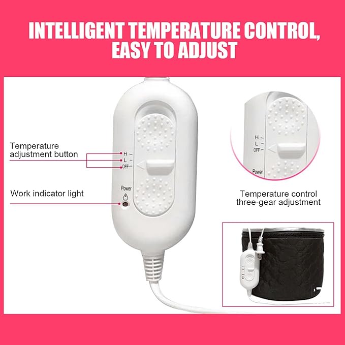 TOPINCN Electric Hair Cap, 3 Gear Temperature Control Hot Oil Treatment Hat with Adjustable Drawstring for Hair Spa Nourishing Care, Non Woven Fabric Heat Insulation