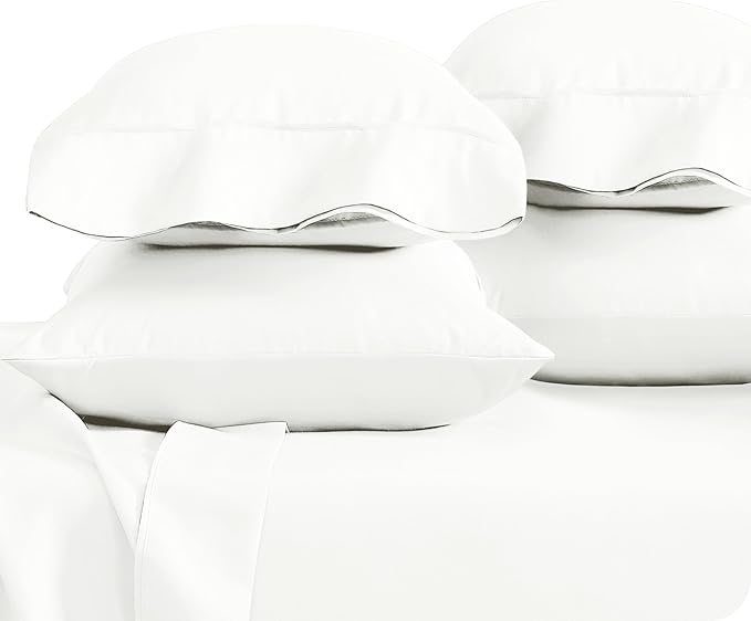 Bare Home Microfiber Bulk Pillow Cases - Standard/Queen Size Set of 4 - Cooling Pillowcases - Double Brushed - Ivory Pillowcases 4 Pack - Easy Care (Standard - 4 Pack, Cream)