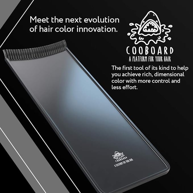 Authentic Cooboard Balayage Board with Teeth | Original Highlighting Paddle from The Maker of Cooboard Hair Highlighting Kit | Easy to Clean, Sturdy, Lightweight (Cooboard Blue)