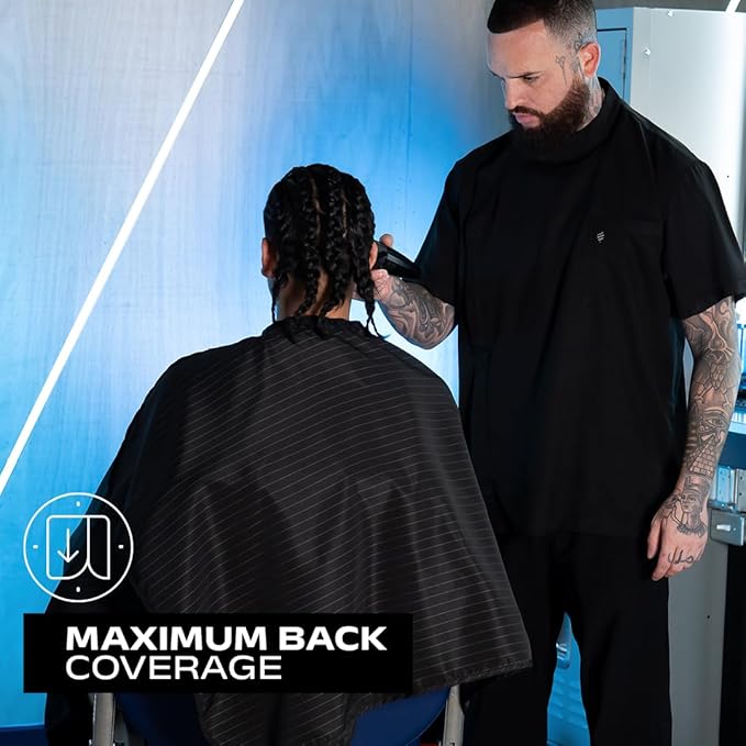 Barber Strong The Barber Cape Haircut Cover for Men, Hair Repelling and Static-Reducing Material, Water Resistant Fabric
