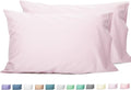 Sunflower Queen Pillowcases Set of 2, 100% Cotton Queen Pillow Cases 2, 20×30 inches Light Pink, Soft and Breathable