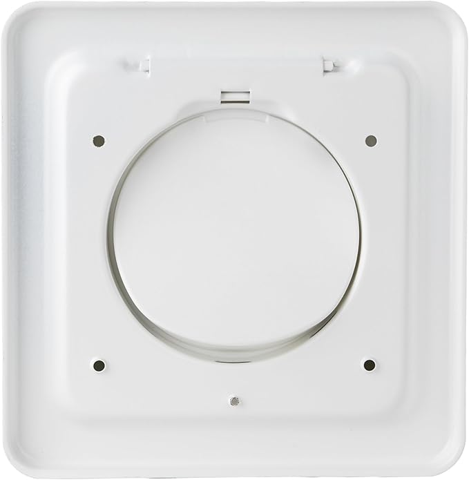 NO-PEST VENT MetalGuard, Dual Door Dryer Vent Cover Outdoor 4 Inch, Powder-Coated Heavy Duty Steel, Pest Proof, Rust Resistant, Safe & Efficient Vent Cap (White, STEEL 4" W/O Duct Tube)