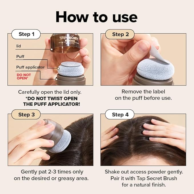 I DEW CARE Biotin Clarifying Dry Shampoo - Tap Secret Dark Brown Refill | Strengthening & Volumizing, Powder Type, Refillable, Travel size, Non-aerosol, Korean Ginseng, Gifts For Women, 0.28 Oz