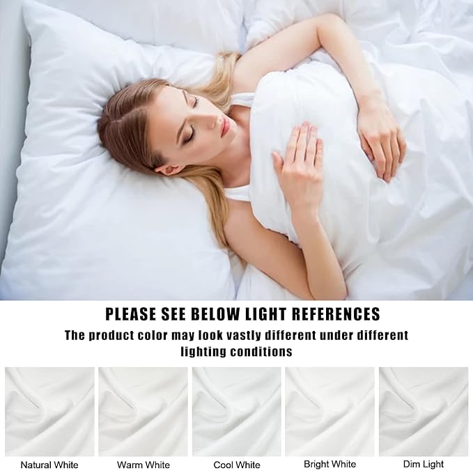 TELUS White Pillow Cases King Size 2 Pack, Bamboo Rayon Cooling Pillowcases with Envelope Closure, Cool & Breathable Pillow Cover for Hot Sleepers and Night Sweats, 20x40 inches