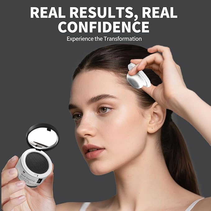 Hairline Powder 24H Stain-Proof, Root Touch Up Hair Color for Gray Coverage,Bald Spot Concealing Hair Shadow Powder for Women & Men,Natural-Looking (Light Brown)