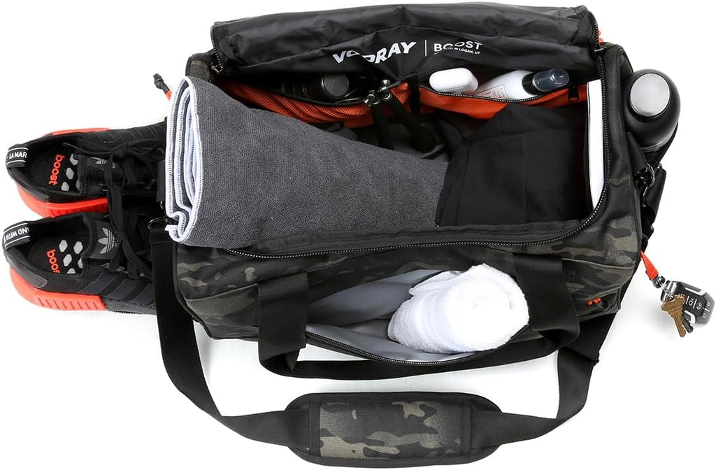 Vooray 22L Boost Duffle Bag – Small Gym Bag for Men and Women, Lightweight Travel Duffel with Shoe Compartment, Durable Sports Tote for Fitness, Training, Overnight Use, and Weekend Trips