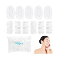 500 PCS Disposable Ear Covers for Shower, Clear Plastic Ear Shower Caps, Waterproof Ear Protectors for Hair Dye