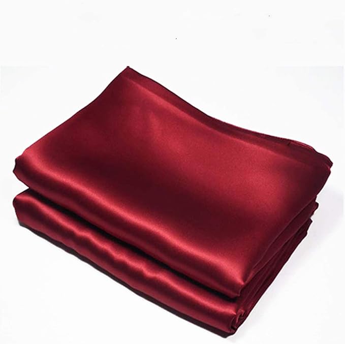 Red Silk Pillowcase for Hair and Skin Made in USA, 22 Momme Mulberry Silk Pillow Case with Zipper, 6A Grade Organic Fabric, Cooling, Anti Acne, Soft, 1 Pc 20"x30" (Queen, Red)