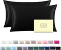 Silk Pillowcase for Hair and Skin,Soft,Breathable and Sliky 100% Queen Silk Pillow Case Set of 2,Both Sides Natural Mulberry Silk Pillowcases with Hidden Zipper(Queen Size 20"X 30",2pcs)