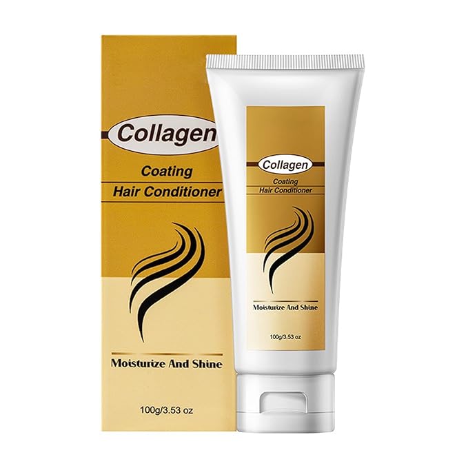 Collagen Hair Mask Deep Repair - Protein Hair Treatment with Argan Oil for Dry & Damaged Hair, Intensive Conditioning Hair Mask Essence for All Hair Types, 3.5oz