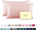 Silk Pillow Cases 2 Pack Soft Breathable and Sliky King Size Pillow Cases Set of 2,Natural Mulberry Satin Silk Pillowcase with Hidden Zipper for Hair and Skin (Coral,20"X 36",2pcs)