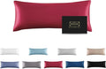 Mulberry Silk Pillowcase for Hair and Skin,Cooling Silk Pillow Case with Hidden Zipper,Allergen Proof Dual Sides Soft Breathable Smooth Silk Pillow Cover for Women (Dark Red, Body)