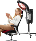Hair Steamer Professional Hair Salon Steamer with 12 Color Light & Ozone,40-70℃/104-158℉,Hair Steamer with Temperature and Time Adjustment (Black)