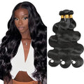 30 32 34 Inch Color 1B Body Wave Bundles Natural Black Human Hair Bundles Niegmeag Brazilian Virgin Remy Hair Extensions Double Weft Soft and Silky Body Wave Bundle Hair Weave