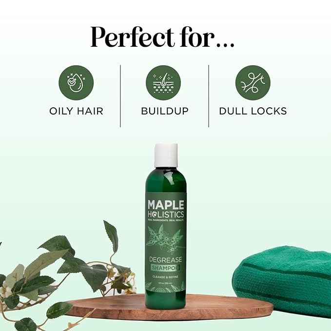 Clarifying Shampoo for Build Up and Oily Hair - Deep Cleansing Shampoo with Rosemary - Refreshing Lemon for Greasy Hair & Jojoba Oil for Scalp Cleanser - Anti Residue Shampoo for Healthy Scalp - 8 Oz