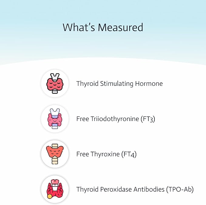 Thyroid Test | 4-in-1 at-Home Thyroid Test | Choose Health | TSH | T3 | T4 | TPO-Ab | at-Home Test | Cap & CLIA Accredited Lab | Not Avail in NY & RI