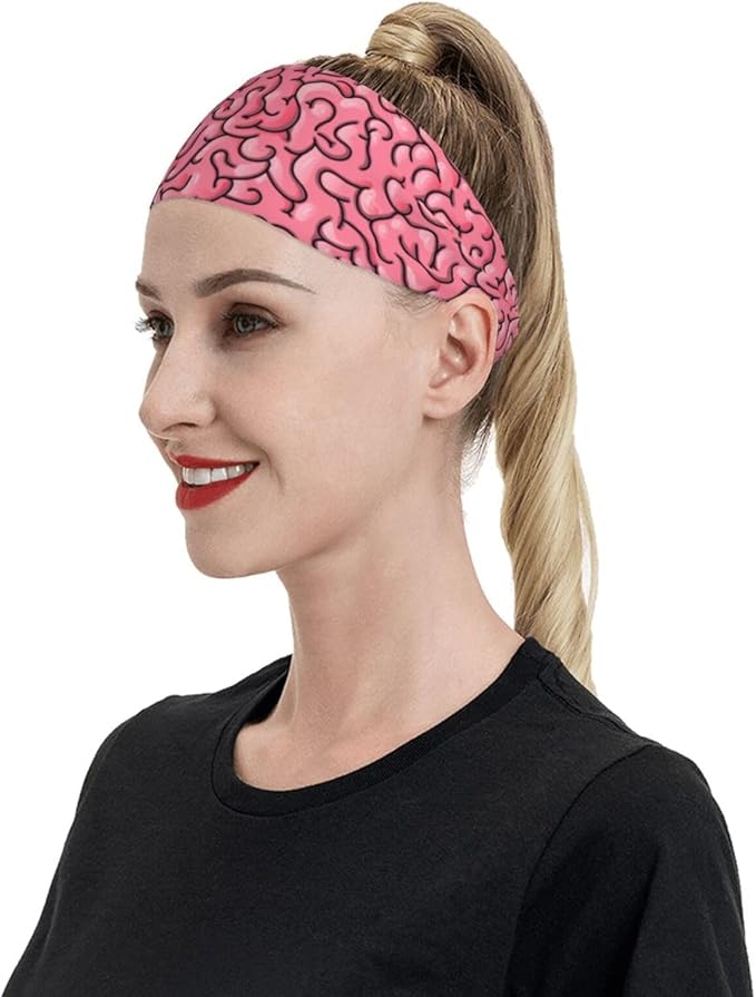 Sports Sweatband for Men and Women, Sweat-Absorbing Headbands for Moisture Wicking, Suitable for Fitness Running Cycling Hiking Yoga Football Exercise