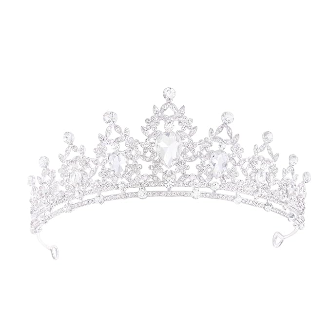 Princess Tiara and Crown for Women Wedding Tiaras for Bridal girls Tiaras and Crystal Crowns Rhinestone Headband Metal Hair Accessories for Costume Birthday Party Prom Gifts