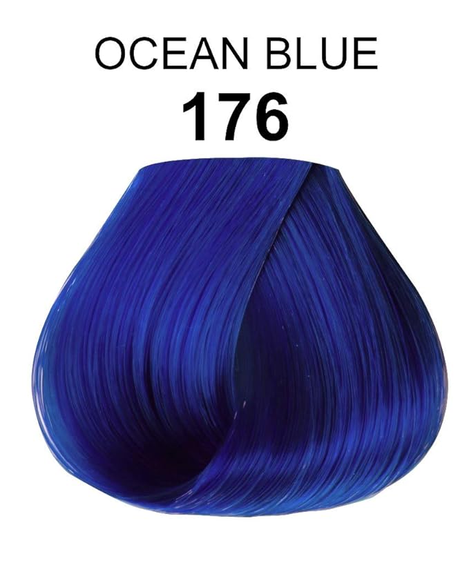 Adore Semi Permanent Hair Color (176 Ocean Blue) | Vegan & Cruelty-Free Blue Hair Dye | No Ammonia, No Peroxide, No Alcohol | 4 Fl Oz Each (Pack of 2)