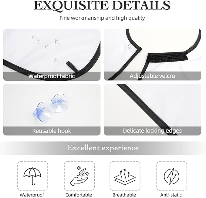 Waterproof Beard Grooming Bib, Tropical Palm Tree Beach Sun Art Shave Bib, Non-Stick Hair Catcher for Shaving Trimming, Apron Essential for Men Dad