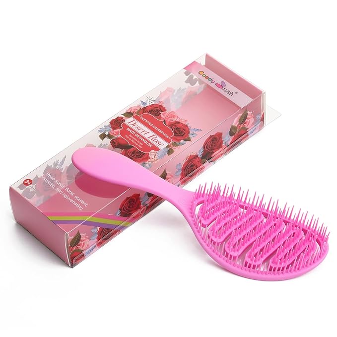 Candy Brush Scented Detangling Hair Brush for Wet or Dry Hair, Professional Vented Brush for Thick, Coarse & Curly Hair for Women and Girl. Eliminates Knots & Scalp Massage, Idea Gift