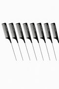 Ultimate Hair Detangling Brush for Professional Styling Long Tail Rat Detangler Comb | Anti Static Fine Teeth Black Carbon Fiber Heat Resistant