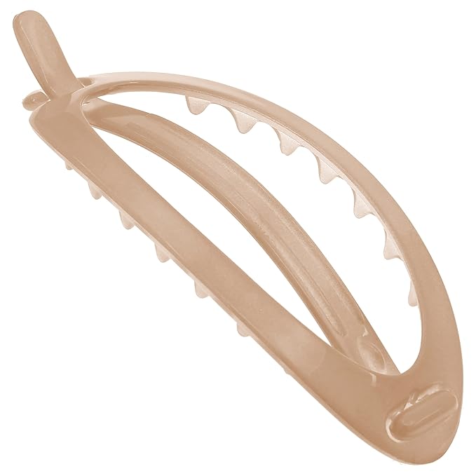 Camila Paris CP3458 French Hair Barrette Clip, Flexible Ponytail Holder No Metal Parts, Strong Hold Grip Hair Clips for Women, No Slip and Durable Styling Girls Hair Accessories, Made in France