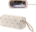 Large Quilted Hair Tools Travel Bag with Bow Pattern,Waterproof Hair Styling Accessories Storage Case for Shark FlexStyle, Dyson Airwrap Hair Dryer, Curling Iron, Revlon Hair Tools(Beige)