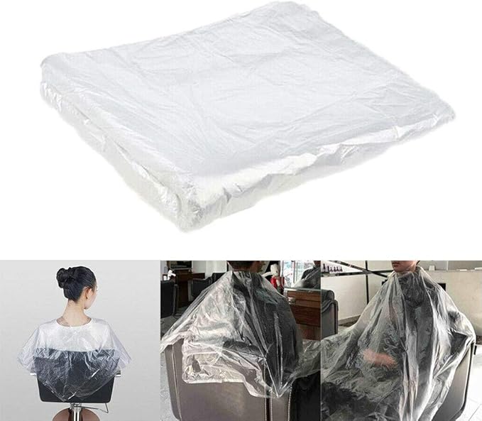 100 Pcs Disposable Hair Salon Capes