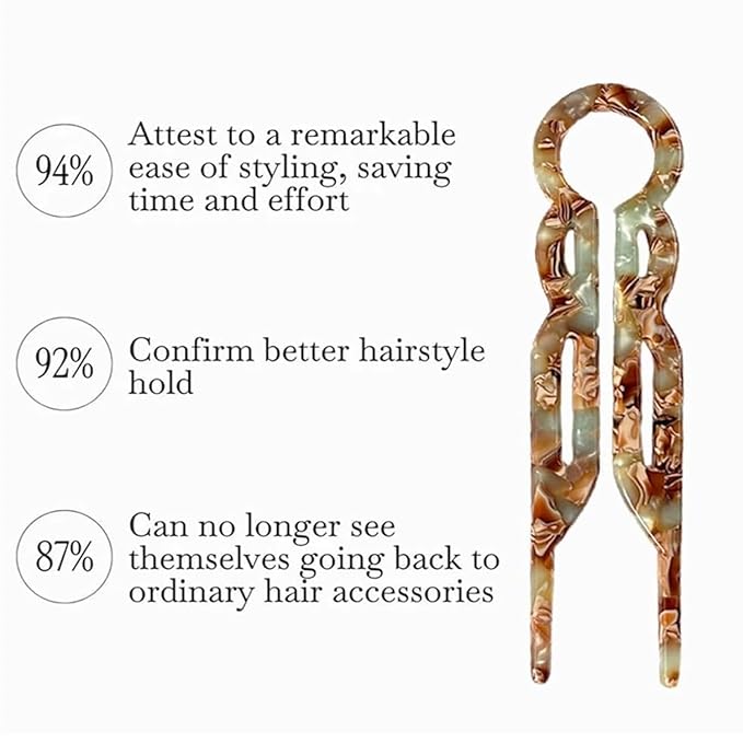 Prestige French Hair Pins, Acetate Leopard Print Hair Pin for Women,Suitable for All Hair Types (E-3PCS)