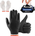 50 Disposable Black Nitrile Gloves, Heat Resistant Gloves for Cooking/BBQ/Cleaning, Powder Latex Frees Meat Food Prep Grilling Smoking Guantes - Large